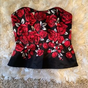 WHBM satin bustier/corset top
